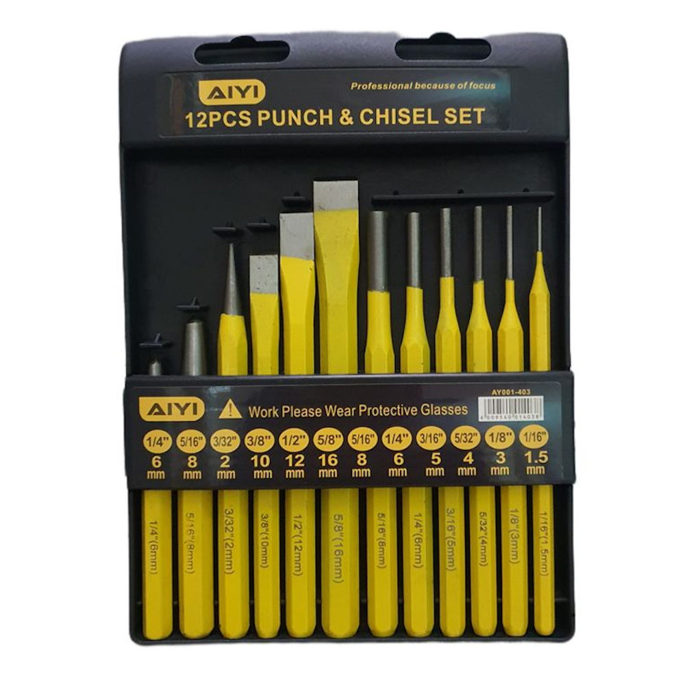 12 Piece Punch and Chisel Set