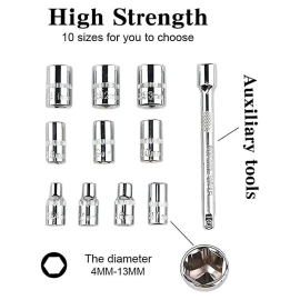 12 Piece 1/4inch Socket Set