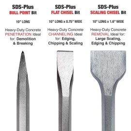 3 Piece SDS Chisel Set