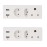 3 Way Multi Adapter Plug With 2 USB Ports