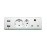 3 Way Multi Adapter Plug With 2 USB Ports