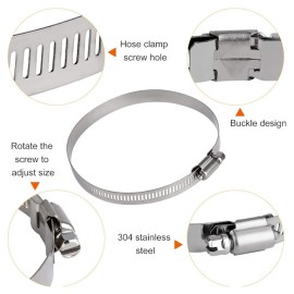 4 Piece Large Hose Clamp Set