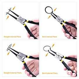 4 Piece Snap Ring Plier Set