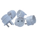 5 Piece Schuko Round 2 Pin Adapter Pack