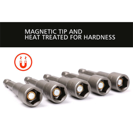 5 Piece Magnetic Hex Bit Set