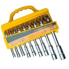 9 Piece L-Shaped Perforated Socket Spanner Set