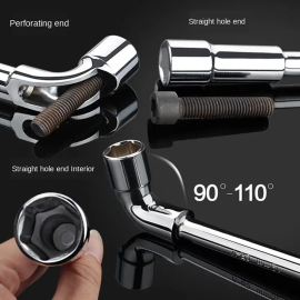 9 Piece L-Shaped Perforated Socket Spanner Set